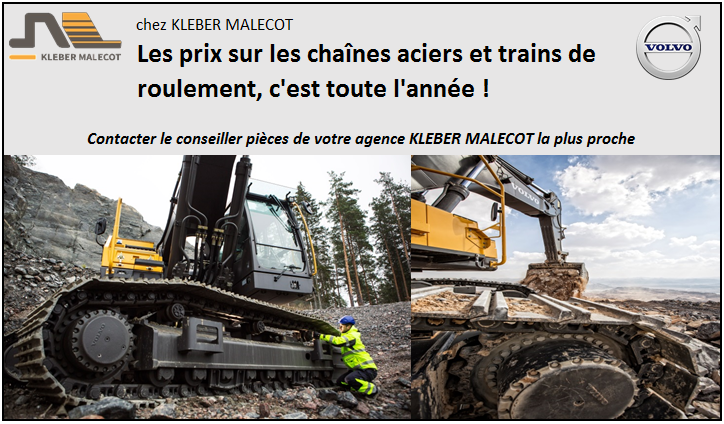 Les prix sur les chaînes aciers et trains de roulement